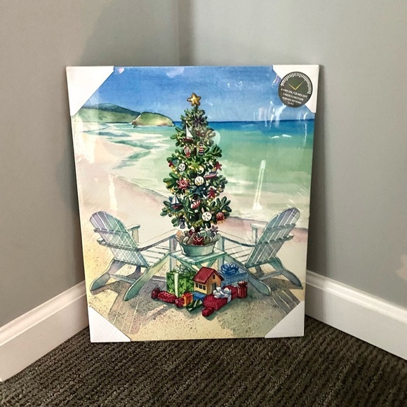 Other - Beach Island Christmas Timer Lights Art Wall Decor Holiday Gift